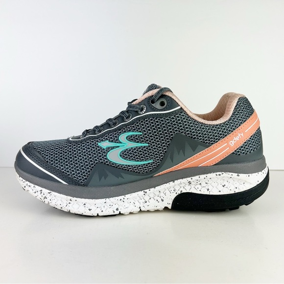 Gdefy Gravity Defyer Mighty Walk Gray Salmon Women's Athletic Shoes TB9024FGP-W - Picture 6 of 11